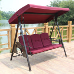 파라솔 흔들 그네 의자 연철 정원 정원 흔들 블루 경치 좋은 곳 농장 농가 해먹 침대 : 샵앤모아