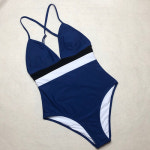 수출구미 여성 시니어 V넥 삼각컵 앞 가운데 무지 백 크로스 점프슈트 : 티에스 코퍼레이션