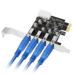 NEXT-405NEC LP 4포트 USB 3.0 PCI-Express 확장 카드 / PCIE PCI-E 데스크탑 PC 메인보드 설치 / LP브라켓 : 호텍 HOTEC