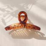 제이로렌 H0612 셀룰로이드 브라운 한머리 헤어집게핀 : 제이로렌