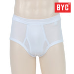 BYC 남자 삼각팬티 흰색 순면 앞트임 : 속삭스