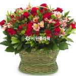 꽃바구니(꽃행복160호) 전국꽃배달 당일 생일 기념일 이벤트 출산 서프라이즈 서민플라워 : 서민플라워