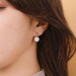 미니볼 14K 진주 귀걸이 데일리 드롭 : 준주얼리