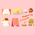 다꾸 스꾸 스티커 작은새 마을 상점 시리즈 - 레스토랑 : 꿀맛문구