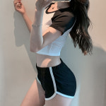 돌핀 팬츠 여성 런닝복 조깅복 헬스복 운동복 운동 반바지 : 잇붐