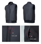 지벤 ZB-V681 겨울 패딩 조끼 블랙 따뜻한 방한 작업복 근무복 남여 ZIBEN ZBV681 : 지벤의정부