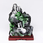 고급스러운 천연석 장식품 사무실 천연옥수암옥원석기석송하노인남양독산옥장식비취수옥조형 : 원사이클50