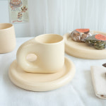 [정성포장] 점박이 몽돌 머그 플레이트 2종, 인스타 홈카페 세라믹 달마시안 오레오 자기 : 소소다락