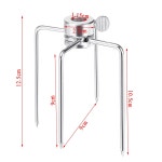 2 개대 불고기집 바베큐 포크 철 크롬 치킨 그릴 불고기집 고기 포크 잠금 나사 바베큐 도구 액세서리 : 모아모아95