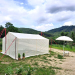 아베체 메쉬스크린 아이보리 블랙 400x440 대형 모기장텐트 : zero to one