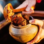 항아리 옹기 장독대 간장 된장 메주 한식 식당 파르텔 민속벽지 시트지 롤스크린 : 으뜸데코