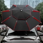 2중 팔각 휴대용 접이식 야외 비치 편의점 낚시 파라솔 그늘 : 해인달