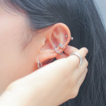 별조각 이어커프 클립형 귀걸이 귀 안 뚫는 귀찌 : 디오레