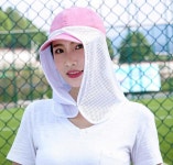 얼굴 암막 마스크 선캡 썬캡 철벽 메쉬 썬가드 성인 아쿠아 플랩캡 쿨썬캡 모자 : 365일-지구를지켜라.