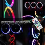 Darkflash DR12 PRO aura sync 120mm 냉각 팬 RGB 조정 가능한 속도 조정 LED 12cm 더블 헤일로 pc 컴퓨터 쿨러 argb 케이스 팬... 