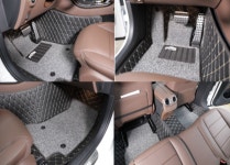 스타일카 국산 수입차 코일 이중입체 가죽자수 확장형 카매트 : 굿스타일카