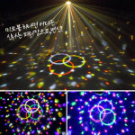 휴대용 가정용 LED 싸이키 파티 노래방 디스코 클럽 나이트 미러볼 조명 : 스마일시티