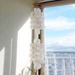 천연 라탄 마크라메 썬캐쳐 월행잉 카페 소품 인테리어 롱 자개 모빌 : 포레스트-길