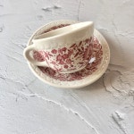 [미국빈티지]시라쿠스_록스베리 컵앤소서 커피잔 찻잔 / SYRACUSE_ Roxbury Red Cup& Saucer : 안녕앤틱