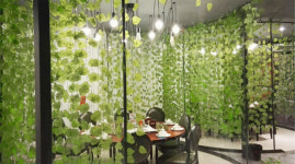 로종 행잉플랜트 고구마 베고니아 잎 줄기 DIY 넝쿨 조화 장식 덩굴 가짜 식물 인테리어 : 로종디자인