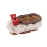 다육화분 고무신 (리본) 토분 옹기 다육이 선인장 수제 소형 예쁜 분갈이 : 호수물류