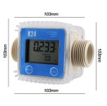 K24 터빈 유량계 LCD 디지털 디젤 연료 화학약품용 알칼리 유량 센서 물 모듈식 설계 : mac-gys