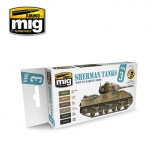 CG7171 셔먼 전차 도색용 - 2차대전 미해병 미그 아크릴도료 세트 MIG7171 Set Sherman Tank VOL.3 WWII US Marine Corps : 노윙하비