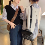 여성 가을 브이넥 베스트 울 브이넥 단색 니트 Z0038 베스트 조끼 : 나니클로젯