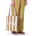 A.P.C 아페쎄 Lou 토트백 스트라이프 캔버스백 카키 23123213102979 : 도쿄스트릿109