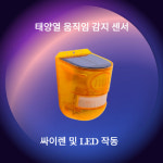 태양열 태양광 움직임감지 무선 경보기 사이렌 경광등 보안 감시 감지기 : 현대시큐리티 도매 cctv
