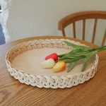 [라탄공예] 타원 라탄 트레이 원형 쟁반 만들기 DIY 키트 독학 라탄스토리 빵 과일 : 라탄스토리