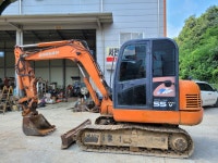 농장용02굴착기 중고굴삭기 포크레인매매 S55VG 2003년식 집게장착 농장에마련하세요 : 중고굴삭기컨설팅