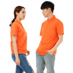 (16color)쿨론기능성 왼포켓없음 오렌지반팔티셔츠 식당 카페 가게티 단체티 홀서빙복 : 올리브가운