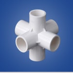 32mm 6구 pvc 파이프 연결 커넥터 집 하우스 가구 만들기 조인트 연결 : 호프랜드