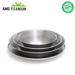 AMG 티타늄 접시세트(4pcs) 파우치 포함 백패킹 접시 미니멀 그릇 : 캠핑필수템