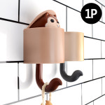 큐디 다람쥐 걸이대 마스크 욕실 청소 도구 정리 못대신 벽지 현관문 차키 시계 열쇠 고리 주방 집게 걸이 수납 화장실 수건 행주 벽 후크 HOOK... 