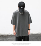 피그먼트 빈티지 워싱 남자 칸예 루즈핏 오버핏 반팔 티셔츠 8color : 어나더엘