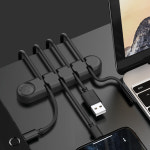 제이펀마켓 책상선정리 케이블홀더 컴퓨터 데스크 USB 정리 미니베어 4홀 : 제이펀마켓