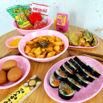 캠핑 레트로 뉴트로 감성 옛날 떡볶이 멜라민 접시 그릇 분식 6종 세트 크리스마스 홈파티 : 손할매