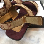 구찌 GG 캔버스 모노그램 남성 스트랩 슬라이드 샌들 574492 G1710 8371 : GOODZHOP