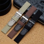 20MM 22MM 천연가죽 나일론 캔버스 시계 스트랩, 천연가죽, 나일론, 캔버스, 줄, 브레이슬릿, 정품, H6893, H760250, H77616533 밴드... 