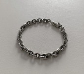 페이퍼팔찌 4mm 실버925 : :엘로랑
