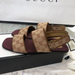 구찌 GG 캔버스 모노그램 남성 스트랩 슬라이드 샌들 574492 G1710 8371 : GOODZHOP