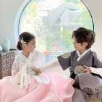 다율 화이트당의 피치 주니어 여아한복 (백일,1호~15호) : 메종드온