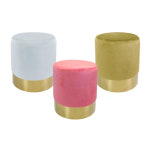 [고희관가구갤러리] 블링 골드스툴 / 원형스툴 화장대보조의자 : 고희관 가구 갤러리