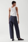 COS 코스 여자 TAPERED 하이라이즈 진 청바지 다크  인디고 0969093009 : LIKEJR
