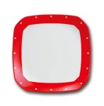 돌산멜라민 KDS DOLSAN 전사칼라 골든팔각접시(퓨전레드) DS-5685 : 365주방마켓