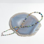 [silver] 멀티풀 스톤 실버 목걸이 Multiple Stone Silver Necklace : kuruna 쿠루나