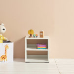 미니 오픈형 선반 모듈 협탁 침대 옆 낮은 틈새 서랍 작은 인테리어 화이트 거치대 수납장 : 리빙플라스크