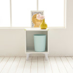 미니 오픈형 다리 선반 모듈 협탁 침대 옆 낮은 틈새 서랍 작은 인테리어 화이트 수납장 : 리빙플라스크